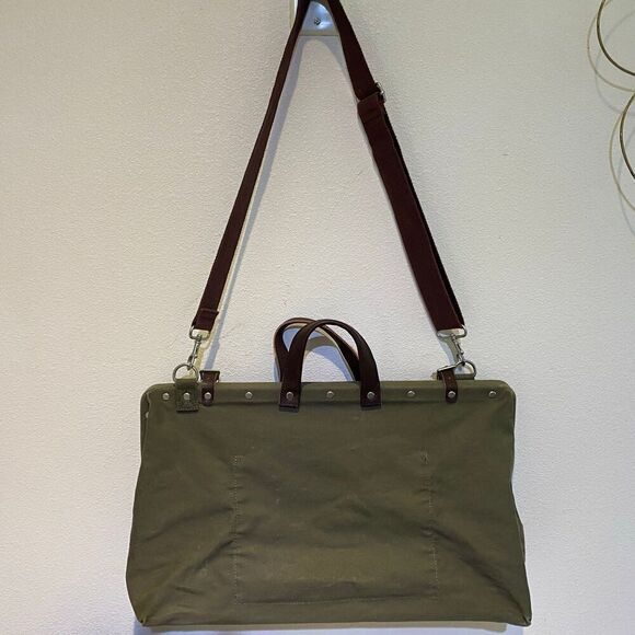 Line Of Trade - Weekender Bag Olive Green Canvas - Picture 7 of 12